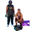 V3 Urethane Dumbbells - Gold Handles and Grey Urethanes6