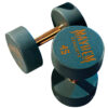 V3 Urethane Dumbbells - Gold Handles and Grey Urethanes6