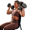 V3 Urethane Dumbbells - Gold Handles and Grey Urethanes6