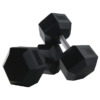 MAYHEM STRENGTH RUBBER HEX DUMBBELLS 85lb
