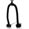 Tricep rope cable attachment for tricep, shoulder, and arm exercises.