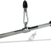 20-inch straight bar stainless steel cable attachment for strength training.